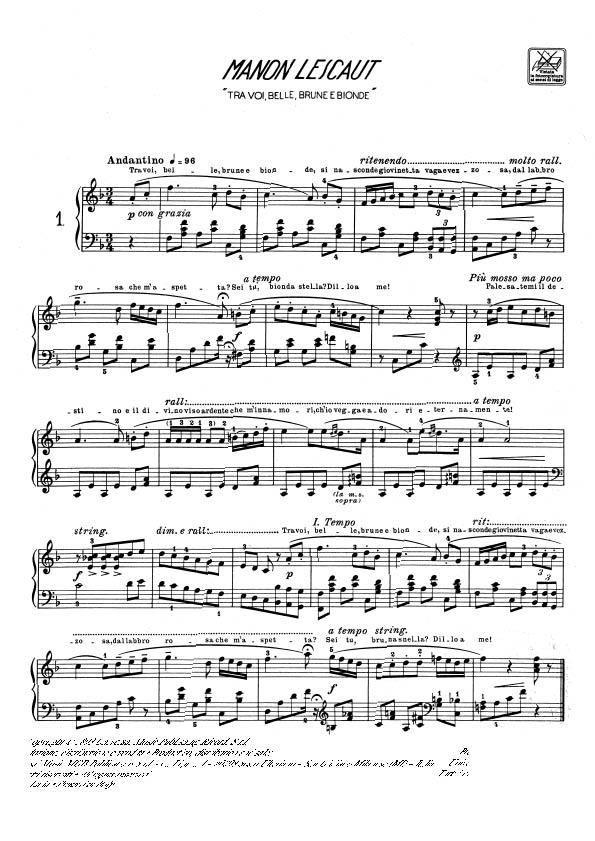Melodie Pucciniane - pro klavír